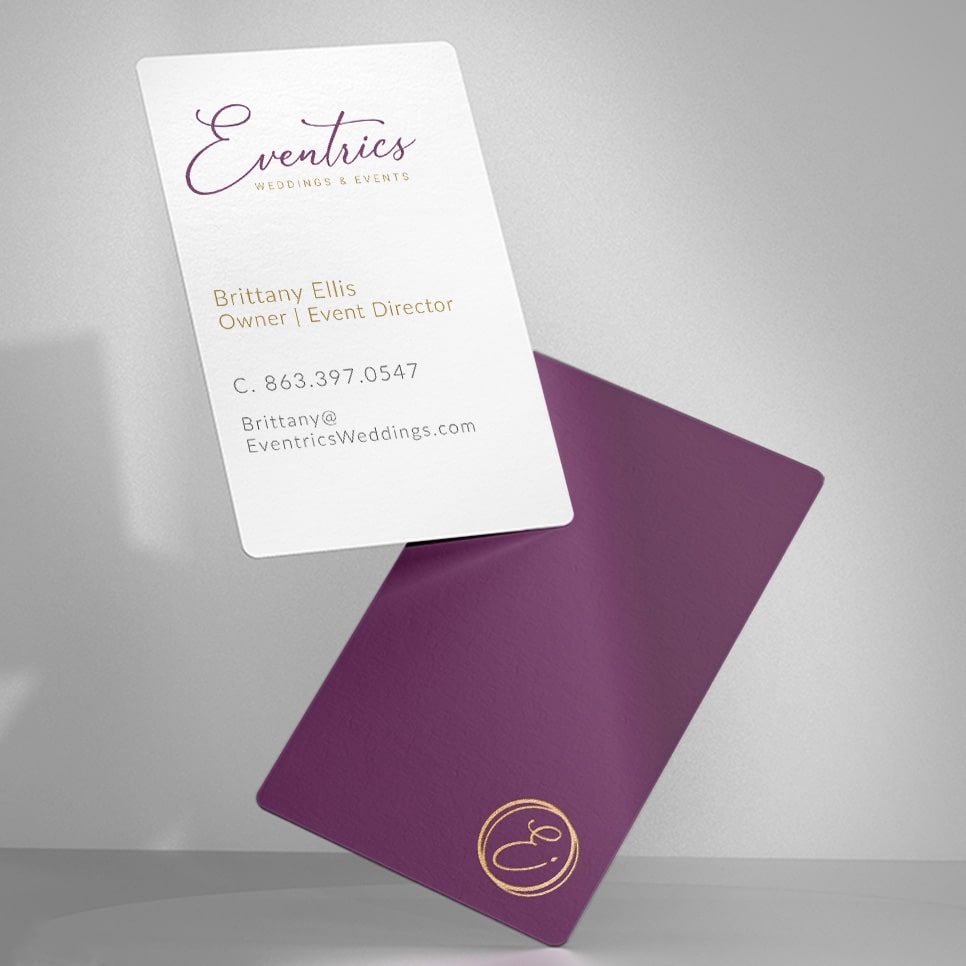 Business Cards with Gold Foil Detail