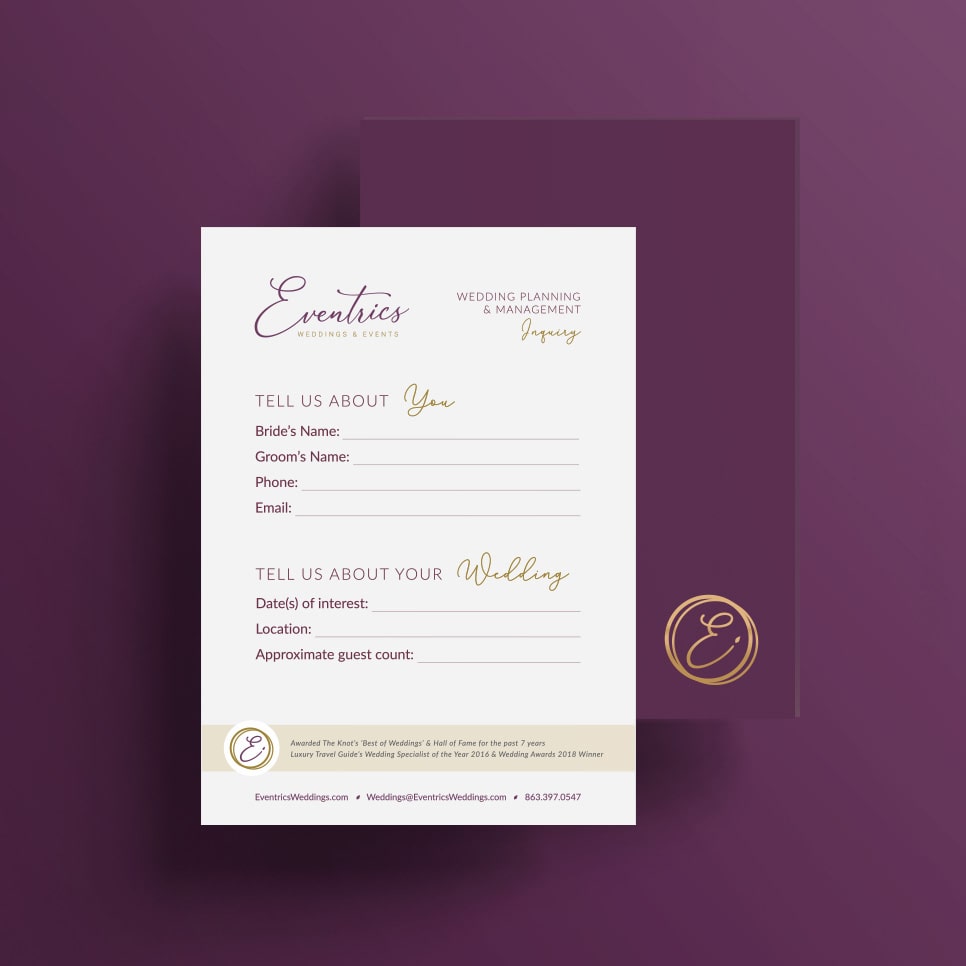 Inquiry Cards for Prospective Clients